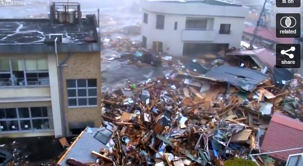 New Video of Japan Tsunami – Ground Level Footage Showing Surge