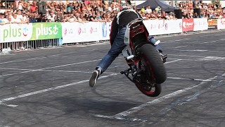 This is what 1st place in motorcycle stunt competition looks like