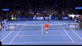 Federer gets lobbed by a kid