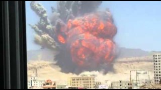 Massive Rocket Explosion near the Capital of Yemen, Sanaa.