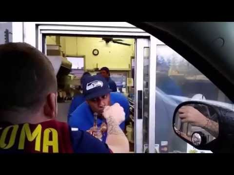 Fast food employees smoke weed.