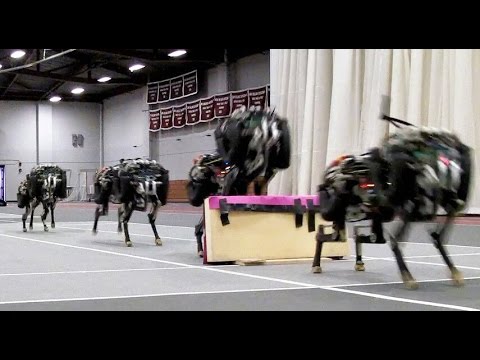 MIT cheetah robot jumps over obstacles while running