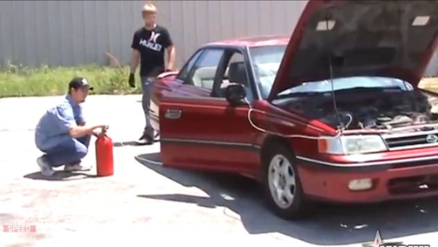 Fail: Dude Gives Car Engine Nitrous It Cant Handle!