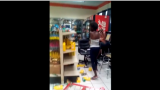 Crazy woman destroys store!!